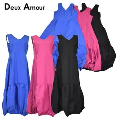ドゥーザムール Deux Amour ロングワンピース ノースリワンピ バルーンワンピ マキシ丈 くるぶし丈 アンクル 197083 SKI PINK レディースのサムネイル