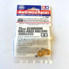 ミニ四駆　13mmオールアルミベアリングローラー　【軽量加工&ゴールド】