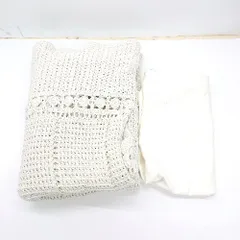 ◇ ◎ MOUSSY 花柄 ニット ロング丈 ワンピース サイズF オフホワイト レディース E  【1408060037834】