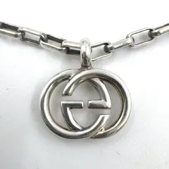 【超美品】グッチ インターロッキング ネックレス シルバー グッチ GUCCI インターロッキングG ネックレス （シルバー