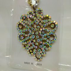 ネックレス【FASHION JEWELRY】カラーストーン（葉型）