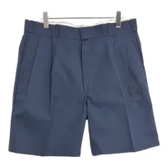 90年代 USA製 Dickies ディッキーズ 2タック ショートパンツ ワーク ネイビー(メンズ 40)中古 古着 U4968
