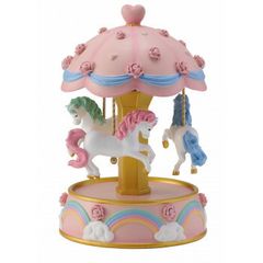 Sankyoアンティーク 美しいメリーゴーランド オルゴール 陶器製 - メルカリ