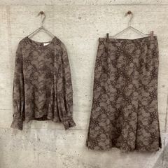 ニナリッチNINA RICCIシルク＊レース柄セットアップ