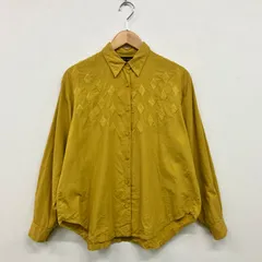 Miss Junko JUNKO KOSHINO ミスジュンコ ジュンココシノ ダイヤ フラッグ 刺繍 長袖 シャツ ブラウス 90s 古着 VINTAGE レディース LH44のサムネイル