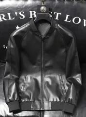 ジャケット バイクジャケット レザージャケット レザー メンズ ライダース 革ジャン バイク オーバーサイズ アウター おしゃれ  インナー 大きいサイズ スーツジャケット Gジャン アウトドア 春 秋 冬 秋冬 スタンドカラー ショート スーツ ブラック 黒