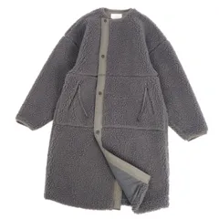 美品 ハイク HYKE コート ロングコート ボアコート フリース 無地 アウター レディース S グレーのサムネイル