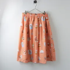 フランシュリッペ　ねこ図鑑スカート　M franche lippee/フランシュリッペ】フレアスカート 猫図鑑 日本