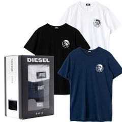 新品箱付 DIESEL 3枚セット インナー Tシャツ 下着 DIESEL UMTEE RANDAL THREEPACK T-SHIRT 00SJ5L 0TANL 02（白、黒、紺) 当店管理番号 77522521