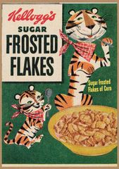 켈로그 크고 작은 타이거 레트로 미니 포스터 B5 사이즈 복제 광고 ◆ Kellogg 's 시리얼 토니 USAD5-280
