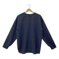 ENCHAINEMENT / アンシェヌマン | Woolblend P/O ウールブレンド ストライプ プルオーバーブラウス | F | ネイビー | レディース
