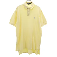 Polo by Ralph Lauren ポロバイラルフローレン 90s USA製 オールド 半袖 ポロシャツ M イエロー系 鹿の子 メンズ 古着