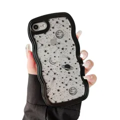 【在庫処分】耐衝撃 軽量 ハード スマートケース 宇宙 PC 月 星 スカイ ソフト プラネット かわいい TPU ウェーブケース 8 バンパー アイフォン 女子 韓国 ケース 人気 クリアケース 画面レンズ保護 7 iPhone 透明 iPhone おしゃれ
