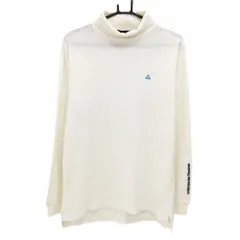 ルコックゴルフ セーター 白 ロゴ刺しゅう ニット アクリル混 メンズ LL ゴルフウェア le coq sportif