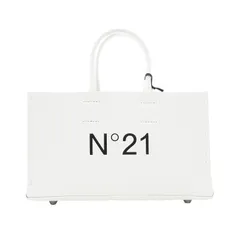 ヌメロヴェントゥーノ N°21 美品 ハンドバッグ ロゴ 白 ホワイト /AE ☆AA★