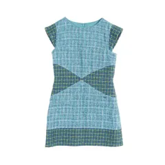 シャネル CHANEL ワンピース P58644V44482 グリーンブルー ファブリック ファブリック ファンタジー ツイード ドレス ワンピース レディース Used A