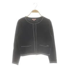 トッカ TOCCA 25SS SCALLOP ボレロ カーディガン ラメ S ネイビー シルバー色 /DO ■OSのサムネイル