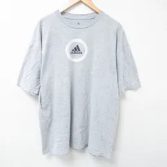 XL/古着 アディダス adidas 半袖 ブランド Tシャツ メンズ ビッグロゴ 大きいサイズ クルーネック グレー 霜降り 24aug10 中古