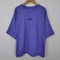 GAP ギャップ Tシャツ ロゴ刺繍 パープル Lサイズ メンズ 古着 ストリート オーバーサイズ
