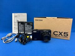 【良品】RICHO コンパクト デジタルカメラ CX5 本体+付属品 デジカメ 【G3/D054】