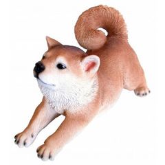 ☆リアルな秋田犬 立像 樹脂製 置物 右向き ガーデンインテリア