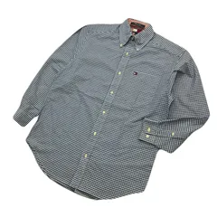 トミーヒルフィガー 長袖シャツ ブルー系 ギンガムチェック  XS メンズ ボタンダウンシャツ 【 人気 定番 発色良♪ 】 TOMMY HILFIGER ●D343