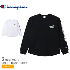チャンピオン 長袖Tシャツ CK-B402 キッズ ジュニア 子供 ロングスリーブTシャツ ボーイズカジュアル CHAMPION カラー:01.ホワイト  品番：2433-0523