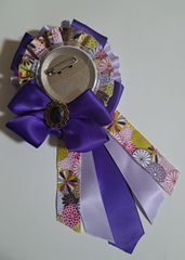要在庫確認 痛ロゼット 和柄 和風 パープル