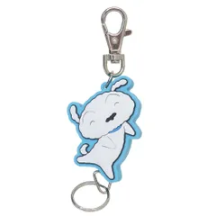 【メール便】クレヨンしんちゃん キーホルダー ラバーリールキーホルダー シロ にっこり エスケイジャパン 鍵ホルダー アニメキャラクター グッズ 