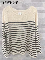 ◇ B MING LIFE STORE by BEAMS コットン ニット ボーダー 長袖 セーター ベージュ ブラック レディース 【中古】 【1104050002218】
