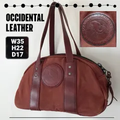 USA製★OCCIDENTAL LEATHER / オキシデンタルレザー★クラシカルスポーツバッグ/工具バッグ★キャンバス&レザー　2406J041