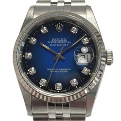 ROLEX ロレックス 69178 K18YG 青文字盤 10Pダイヤ 自動巻 - メルカリ