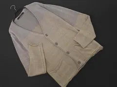 nano universe ナノユニバース カーディガン sizeM/グレーｘアイボリー ■◇ メンズ