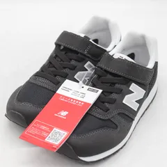 ニューバランス スニーカー ローカット 未使用 373 YV373KB2 シューズ 靴 黒 キッズ 男の子用 19.5サイズ ブラック NEW BALANCE