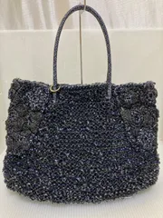 anteprima アンテプリマ　花　ブラック バッグ アンテプリマ ワイヤーバッグ 花柄 ブラック ビジュー バッグ