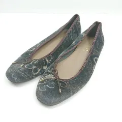 ◇ Le Talon スリッポン　バレエシューズ　フェミニン フラットパンプス サイズ24.5 ブラック系 レディース E  【1506300028120】