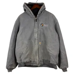Carhartt 星形ロゴ ダック アクティブジャケット 鬼フェード XL カーハート 黒 フェード 星タグ アクティブジャケット made in
