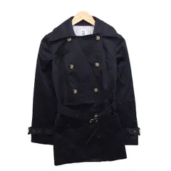 エムケー ミッシェルクラン MK MICHEL KLEIN トレンチ コート ミディ丈 無地 シンプル ベルト コットン 綿 38 ブラック 黒 /HT21のサムネイル