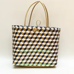 ハンドメイド プラカゴ プラかご V70 ハンドメイド PPバンド エコバッグ ブラウン