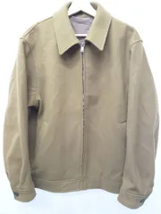 ◇ ⊇ GU ジーユー 長袖 コージーメルトンジップアップブルゾン サイズL マスタード系 メンズ E  【1507100016799】