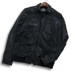 nano universe ナノユニバース 秋冬 山羊革★ ゴートスキン レザー シングル ライダース ジャケット Sz.S メンズ 黒