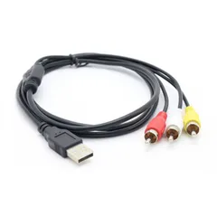 USB AV 3RCAケーブル コンポーネント　USB to 3RCA AV TVアダプターケーブル オス テレビ ビデオ端子　家電&カメラ アクセサリ・サプライ　AVアクセサリ　変換ケーブル　AV 映像・音声ケーブル 1.5メートル