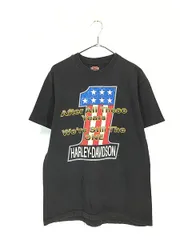 古着 90s USA製 HARLEY DAVIDSON 「No1」 ロゴ Tシャツ M 古着