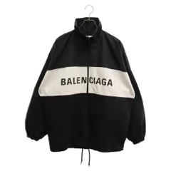 BALENCIAGA (バレンシアガ) 18AW フロントロゴデニム切替ナイロントラックジャケット ジップアップジャケット ブラック 529213 TBQ03のサムネイル