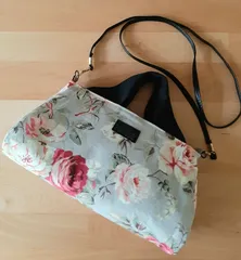 ハンドバッグ　ガーデンローズ　グレー
