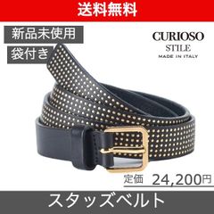 【CURIOSO STILE（クリオーゾ スティーレ）オールスモールスタッズベルト】
サイズ90 ブラック*ゴールド 新品未使用 CS017STGD90