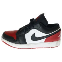 NIKE (ナイキ) AIR JORDAN 1 LOW BRED TOE エア ジョーダン 1 ブレッド トゥ ローカットスニーカー ブラック/レッド/ホワイト US9.5/27.5cm 553558-161
