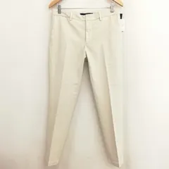 インコテックス INCOTEX Lowrise Carrot Fit Pattern53 コットン ストレッチ パンツ スラックス トラウザー 46 アイボリー系