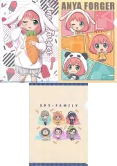 【中古】クリアファイル アーニャ・フォージャー(うさぎ)＆アーニャ・フォージャー(ミニキャラ/うさぎ＆猫＆パンダ)＆ミニキャラ集合 A4クリアファイル3枚セットA 「SPY×FAMILY」 ドン・キホーテ限定
