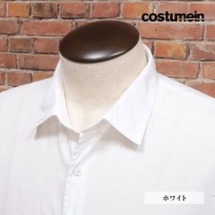 costumein/50サイズ/きれいめシャツ DOMENICO さらっとブロード 無地 ガーメントダイ イタリア製 長袖 コストメイン 新品/白/ホワイト/kd294/